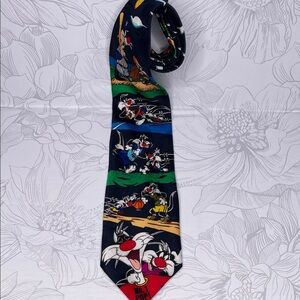 Warner Bros. Looney Tunes Tie - Black, Red, Green